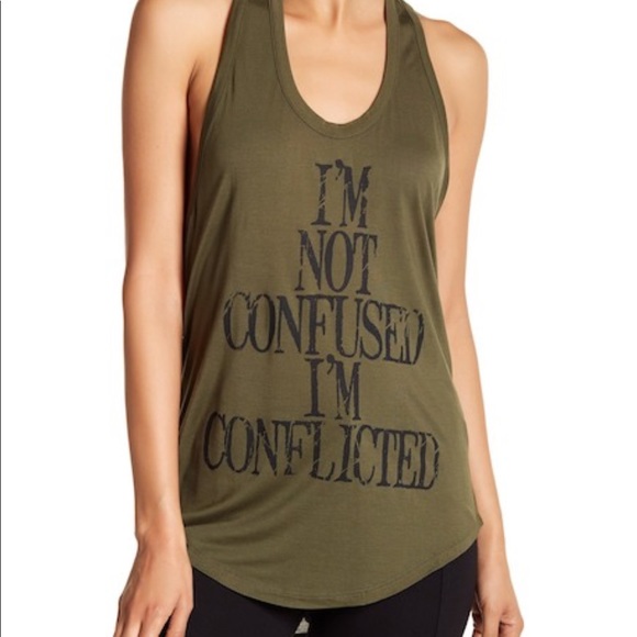 NEW Haute Hippie Olive Green Tank Top - Picture 2 of 4